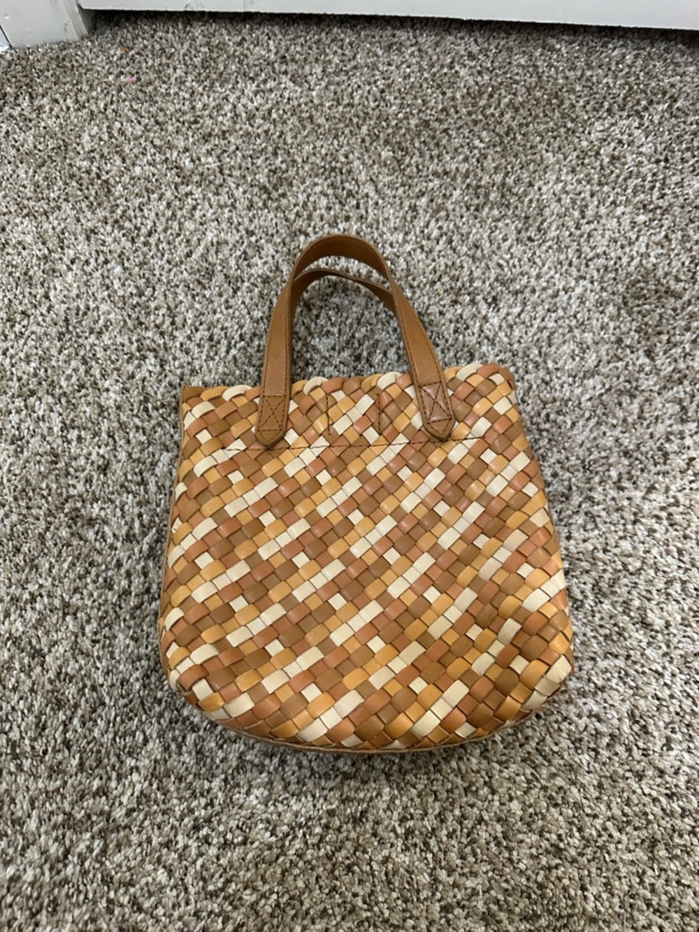 Madewell Small Transport Woven Leather Purse - Picture 3 of 6